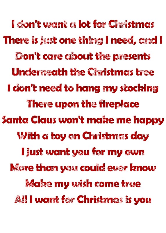 "Mariah Carey - All I Want For Christmas Is You Lyrics" by laura