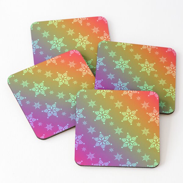 Item preview, Snow Flake Cute Colorful Christmas Pattern - Snow Star Christmas Pattern Rainbow designed and sold by iziskosmos.