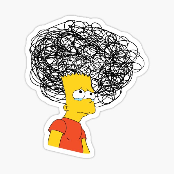 sad triste simpsons lossimpsons bart sticker by @erikamc5