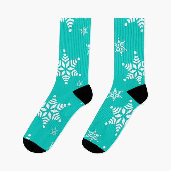 Item preview, Snow Flake Cute Colorful Christmas Pattern - Etoile des Neiges Christmas Pattern Blue Turquoise designed and sold by iziskosmos.