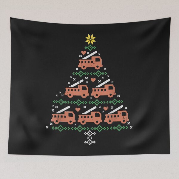 Item preview, Christmas Firetruck Shirt Ugly Tree Fireman Firefighter Gift designed and sold by Donnie56441.