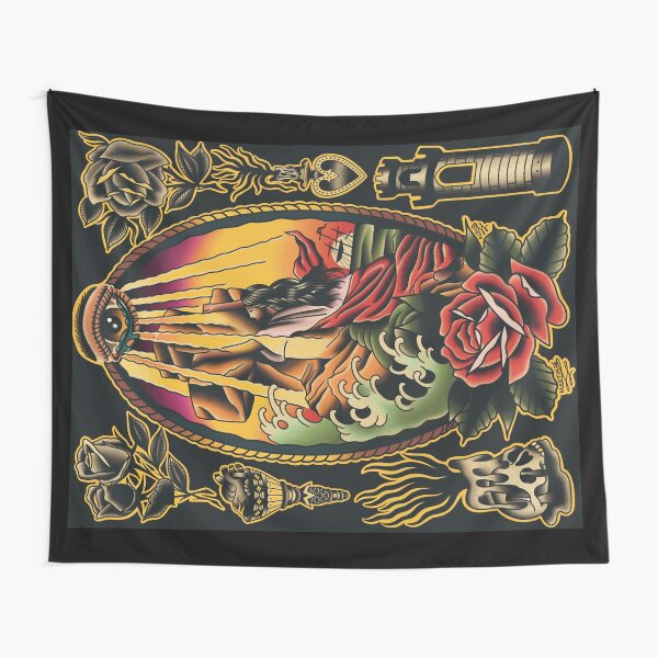 Rock of Ages watercolor ((horizontal version)) Tapestry