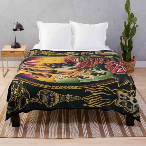Rock of Ages watercolor ((horizontal version)) Throw Blanket