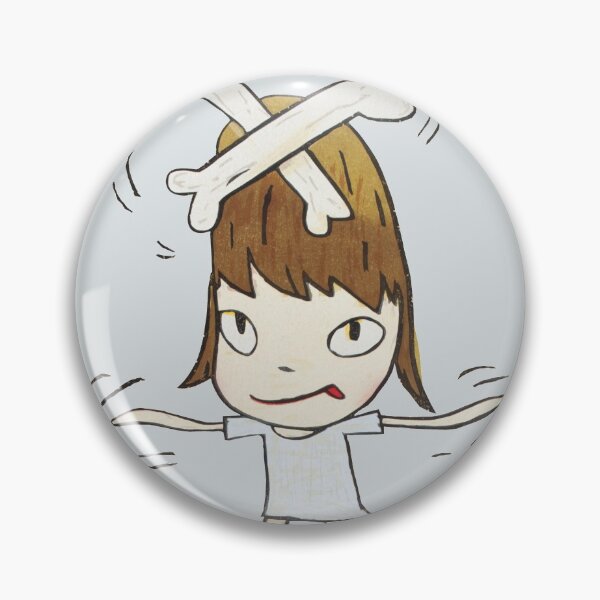 yoshitomo nara je ne veux pas grandir en peignant Badge