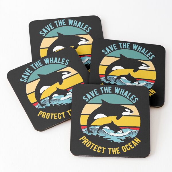 Item preview, Vintage Sunset Retro Save The Whales Protect The Ocean Orca designed and sold by PrintNJoy.