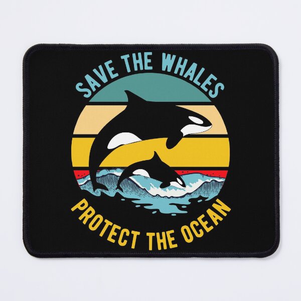 Item preview, Vintage Sunset Retro Save The Whales Protect The Ocean Orca designed and sold by PrintNJoy.