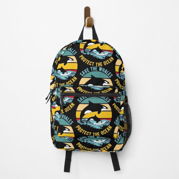 Item preview, Vintage Sunset Retro Save The Whales Protect The Ocean Orca designed and sold by PrintNJoy.