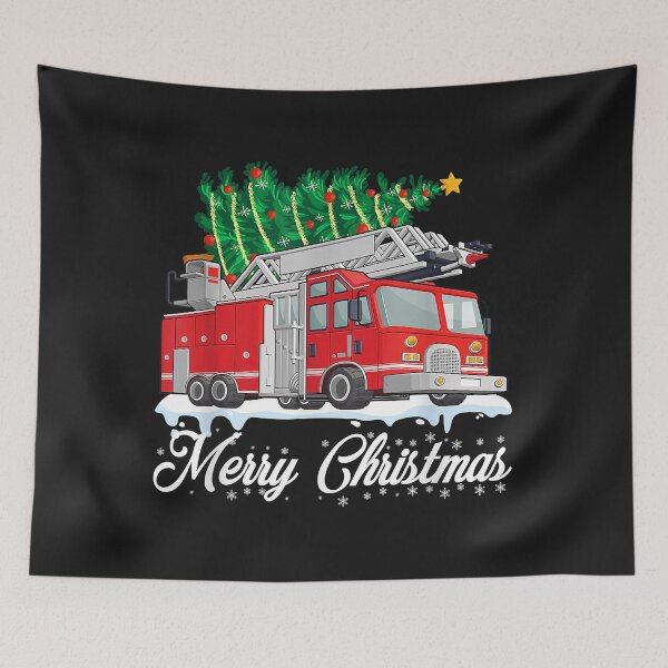 Item preview, Fire Truck Xmas Tree Boy Toddler Kids Firefighter Xmas designed and sold by Donnie56441.