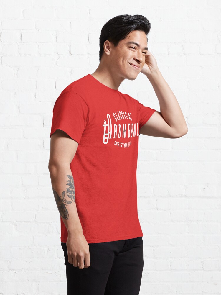 Alternate view of Classical Trombone Full White Logo Classic T-Shirt