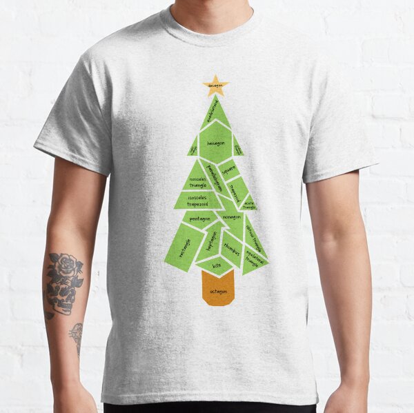 Geometry Tree made of Polygons for Math Lovers Classic T-Shirt