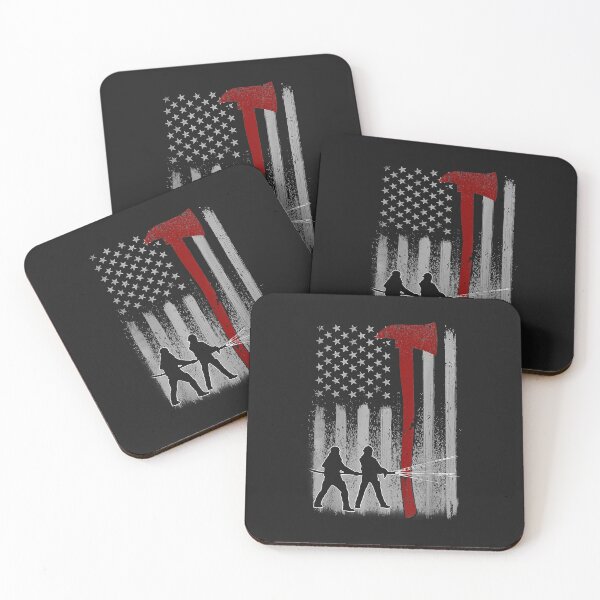 Item preview, Firefighter American Flag Axe Thin Red Line Patriot Gift Tee designed and sold by Donnie56441.