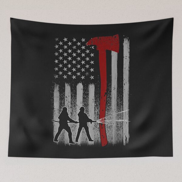 Item preview, Firefighter American Flag Axe Thin Red Line Patriot Gift Tee designed and sold by Donnie56441.