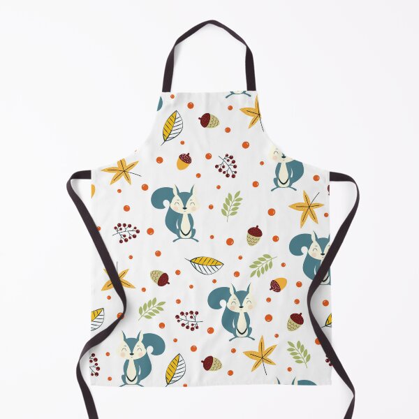 Item preview, Autumn pattern with squirrel and leaves vector image designed and sold by HarleyGarner.