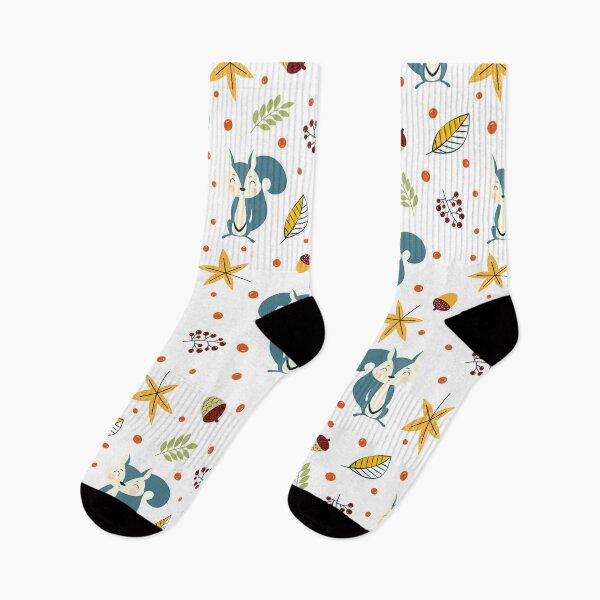 Item preview, Autumn pattern with squirrel and leaves vector image designed and sold by HarleyGarner.