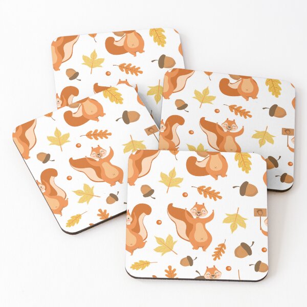 Item preview, Autumn Seamless Pattern with Cute Squirrel designed and sold by HarleyGarner.