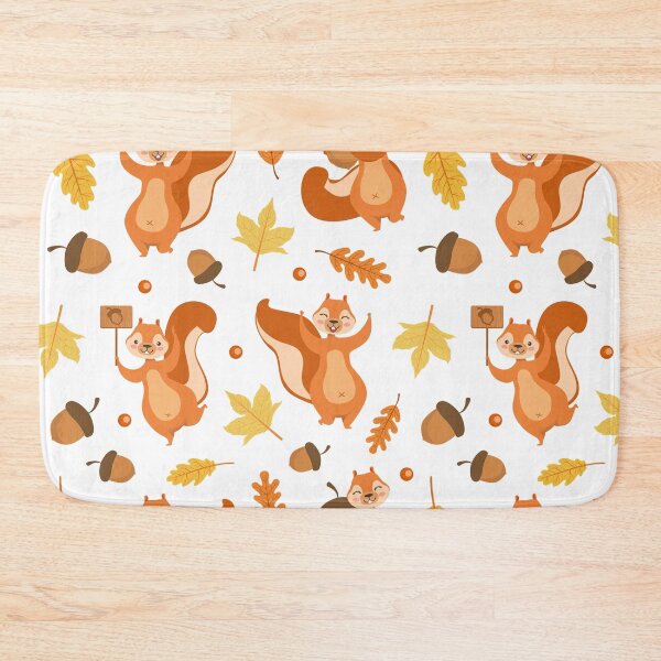 Item preview, Autumn Seamless Pattern with Cute Squirrel designed and sold by HarleyGarner.