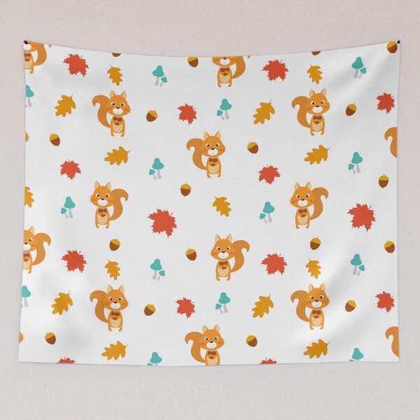 Item preview, Autumn seamless pattern with squirrel designed and sold by HarleyGarner.