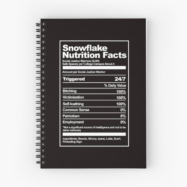 Item preview, Snowflake Nutrition Facts designed and sold by T-ShirtGuy.