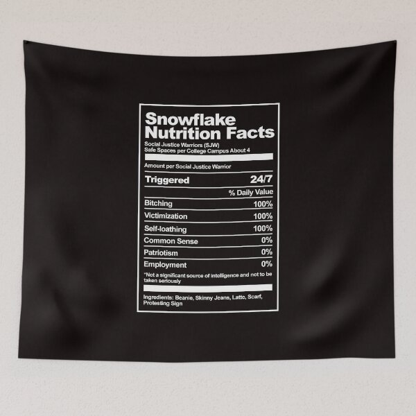 Item preview, Snowflake Nutrition Facts designed and sold by T-ShirtGuy.