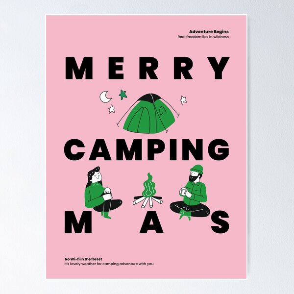 Artikelvorschau, Merry Camping Mas, Weihnachtspyjama für Campingliebhaber entworfen und verkauft von SerenaChoe.