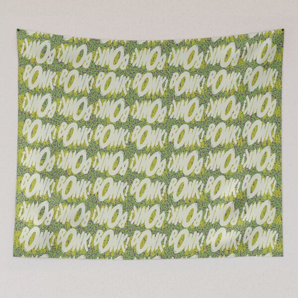 Item preview, bonk purple and green classic comicbook style typography designed and sold by Fashionmonger.