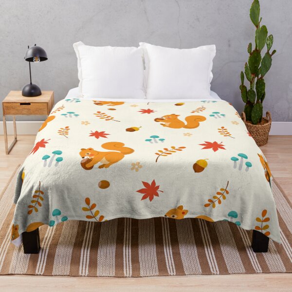 Item preview, Autumn seamless pattern with squirrel designed and sold by HarleyGarner.