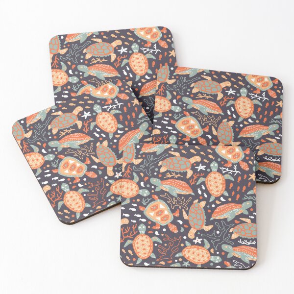 Item preview, background pattern with turtles and sea plants designed and sold by HarleyGarner.
