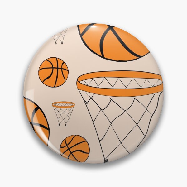 Item preview, Basketball Seamless texture with rings and balls designed and sold by HarleyGarner.