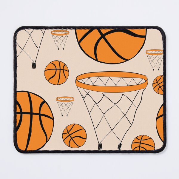 Item preview, Basketball Seamless texture with rings and balls designed and sold by HarleyGarner.