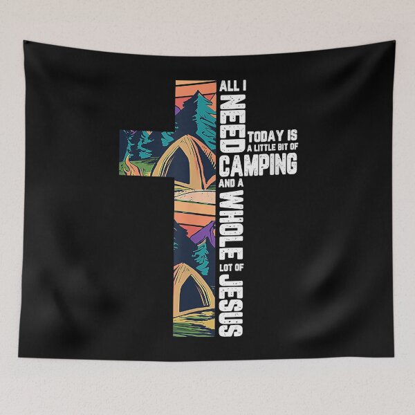 Item preview, Camping Outdoor Cross Jesus Christian Quote Camper designed and sold by AbelBahringer.