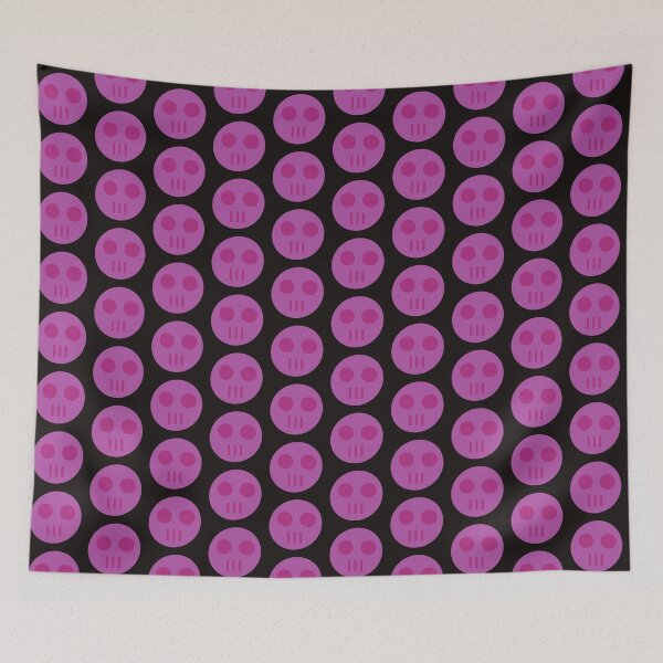 Item preview, Magenta deadpan skull face  designed and sold by isabelthwaites.