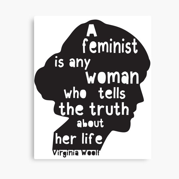 Virginia Woolf Feminist Quote! Canvas Print