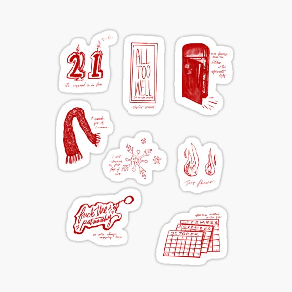 Taylor Swift Red Pack Stickers for Sale