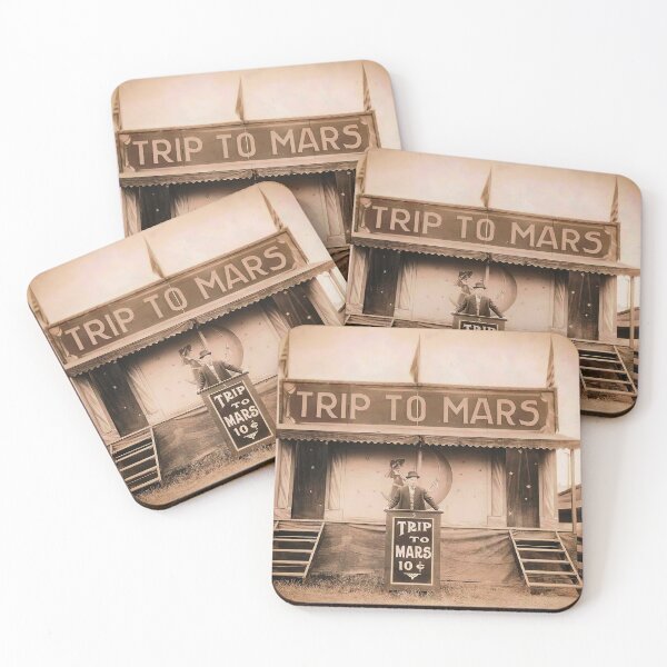 Item preview, Vintage Carnival Side show Viaje a Marte Sepia Photo designed and sold by Glimmersmith.