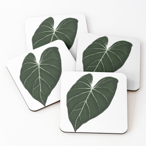 Aperçu de l'œuvre Plante d'intérieur tropicale à feuilles de Philodendron Gloriosum peintes créée et vendue par neatchicdesigns.
