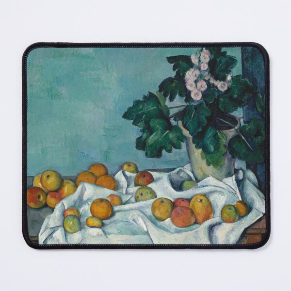 Item preview, Vintage Still Life with Apples and a Pot of Primroses by Paul Cézanne - Retouched designed and sold by autumnsspov.