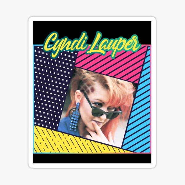 Cyndi Lauper Cyndi Lauper Retro Cover Poster Sticker By Carmellaanj Redbubble 