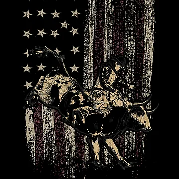 Artwork thumbnail, Cool American Rodeo Bull Rider Design by BaseStore