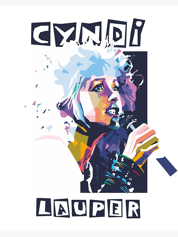 "Cyndi Lauper Unusual Art Board Print" Sticker by carmellaanj Redbubble