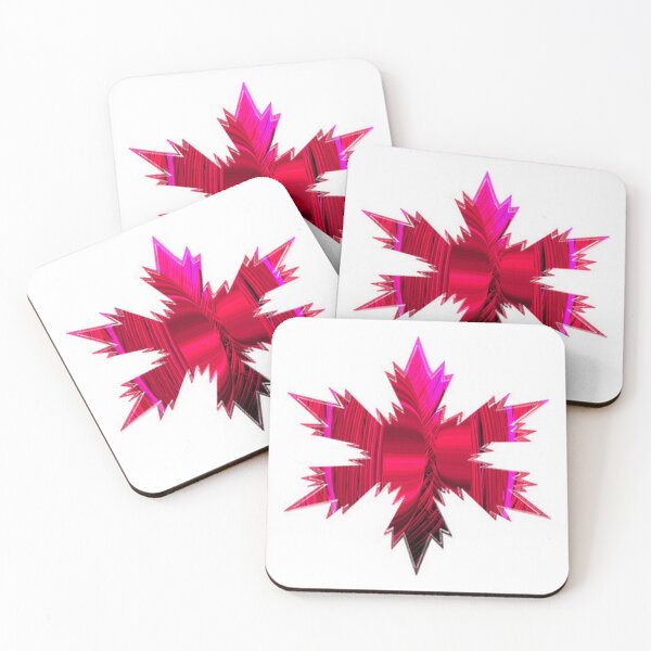 Item preview, Snowflakes Star Hot-Red & Neon Pink shades stripes colors by Iritof designed and sold by iritof.