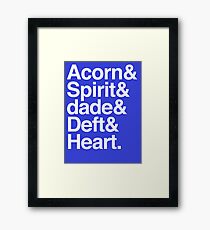 Samsung blue helvetica Framed Print