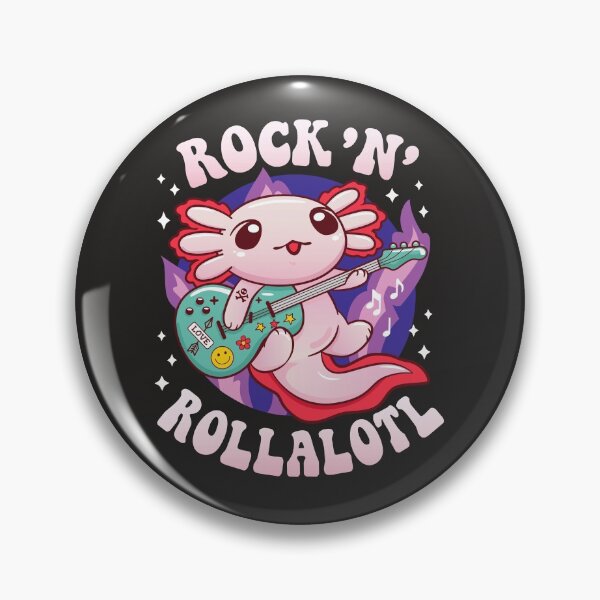 Item preview, Kawaii Pastel Axolotl Playing Guitar - Rock N Roll Amphibian Musician designed and sold by propellerhead.