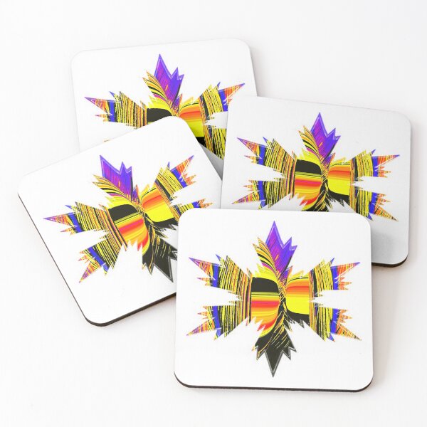Item preview, Snowflakes Yellow- Black- Red- Purple stripes colors by Iritof designed and sold by iritof.