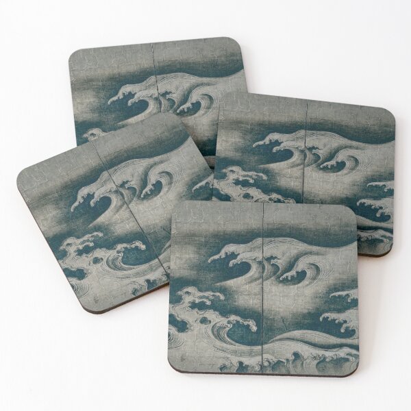 Item preview, Vintage Rough Waves by Ogata Kōrin - Retouched designed and sold by autumnsspov.