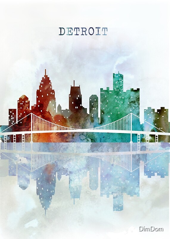 "Detroit" Framed Prints by DimDom Redbubble