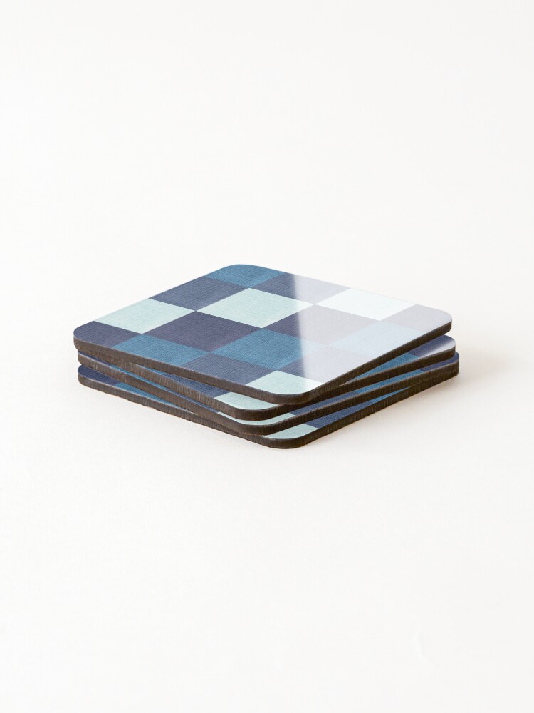 Thumbnail 4 of 5, Coasters (Set of 4), Check design designed and sold by TheVIP.