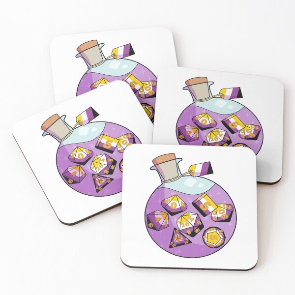 Item preview, Nonbinary Pride Dice Potion designed and sold by Lee Zeiman-Heider.