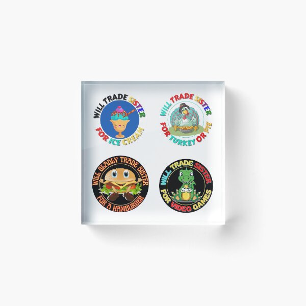 Item preview, Will Trade Sister Funny Sticker Pack designed and sold by RGRamsey.