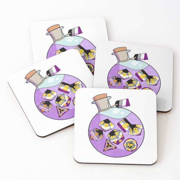 Item preview, Asexual Pride Dice Potion designed and sold by Lee Zeiman-Heider.
