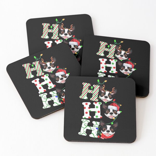 Item preview, Boston Terrier Ho Ho Ho Christmas  designed and sold by smallcatvn.